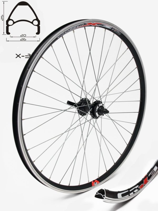 KOTAČ STRAŽNJI 28" X2 CRNI 36H JY802 QR CASS UCP SPOKES CROSSER
