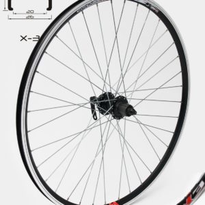 KOTAČ STRAŽNJI 28 X3 CRNI 36H D142 QR DICS CASS UCP SPOKES CROSSER