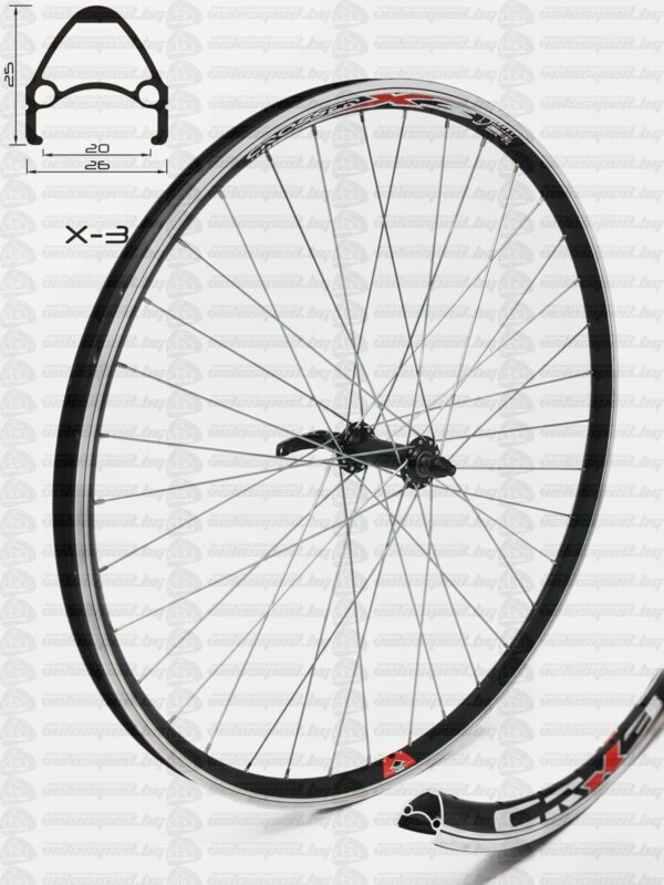 Kotač prednji 28" X3 alu QR crni Joytech 751