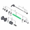 SHIMANO Osovina Axle FH-HG20QR 146mm 5-3/14" - Slika 2