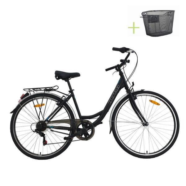 ULTRA TONUS 26" gradski bicikl crni 3x6 brzina (MY24)