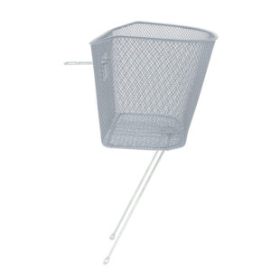 KENZEL Košara za bicikl prednja RMK Wolly metalna fiksna 34 x 25 x 26cm - Bijela