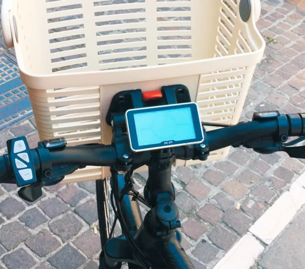 BELLELLI Košara za bicikl prednja CESTINO "PLAZA" E-BIKE srebrna - Slika 3